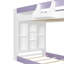 Lit superposé simple XL avec étagères de rangement et panier de rangement pour la barrière de sécurité-1357015933