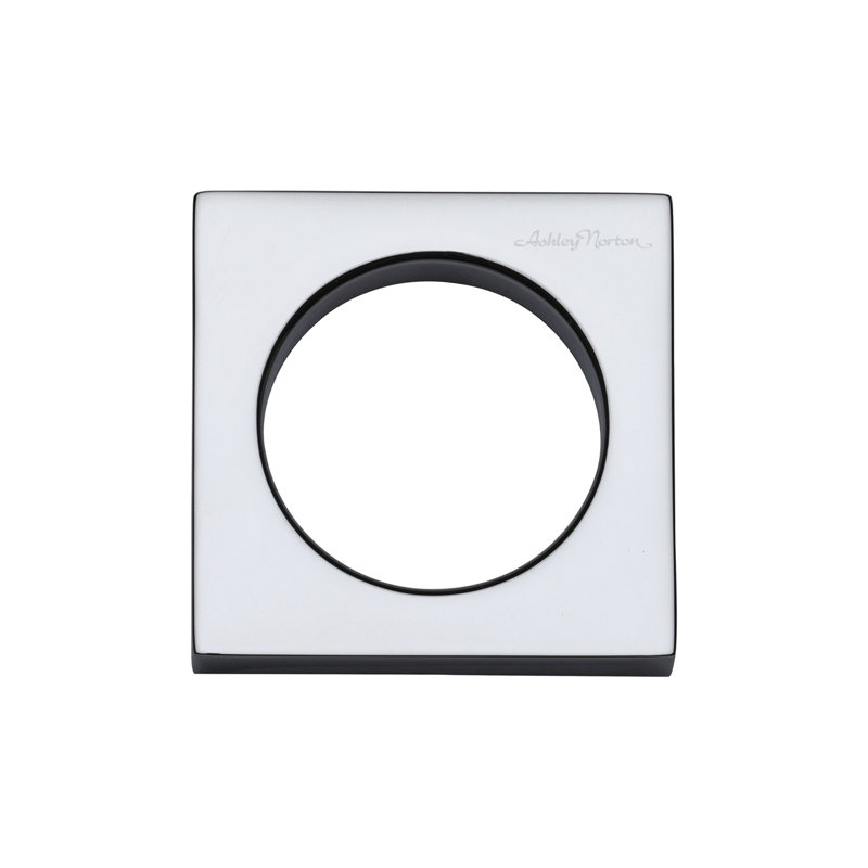 Mystic Square Knob, Polished Chrome