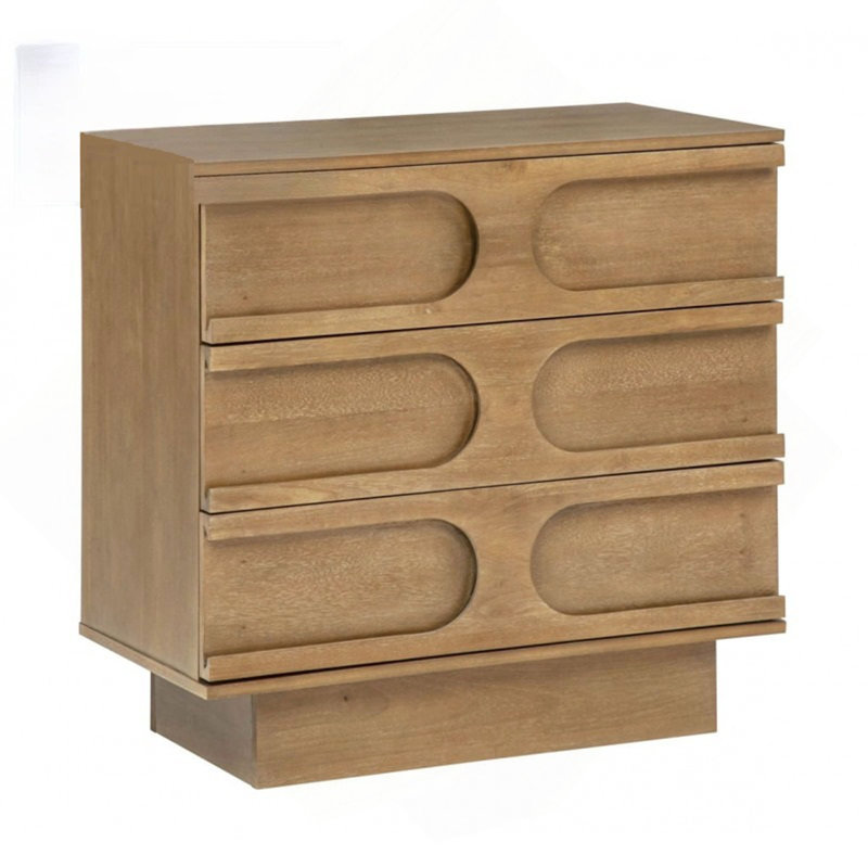 Buffet 1 pièce moderne avec rangement à 3 tiroirs, buffet en bois de salon