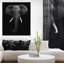 «Portrait d'un éléphant d'Afrique en noir et blanc, photographie d'art mural éléphant-29548079