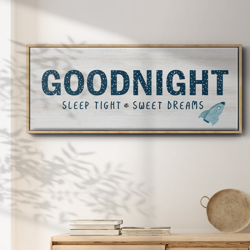 «Sleep Tight Sweet Dreams», toile encadrée, H 12 po x l 30 po