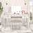 Mirrored Vanities Desk With Drawers, Bedroom Makeup Vanity Table Set With Mirror And Stool, Flip Up Dressing Table-752670867