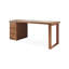 Bureau rectangulaire en bois massif à 3 tiroirs Chestnut-109264365-109264368