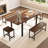 5 Piece Extendable Dining Table Set for 4-8 with Benches & Stools, Space-Saving Kitchen Set-1718507413-1718507409-1718507408