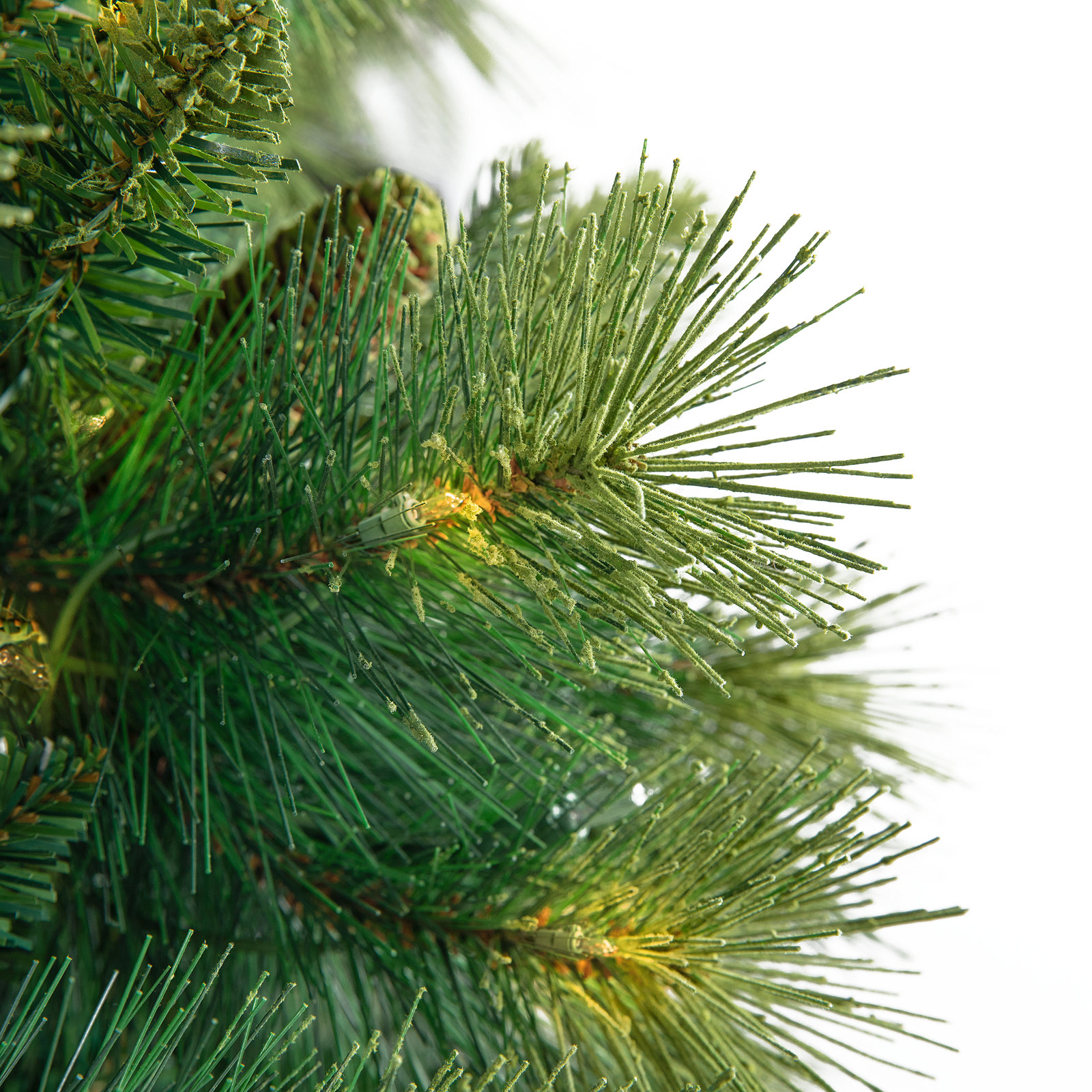Pre-Lit Artificial Spruce Christmas Tree with Pine Cones, 4.5' H