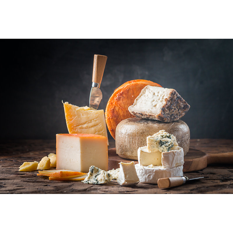 Types Of Cheese - Wrapped Canvas Print, 30cm H x 46cm W x 3.8cm D