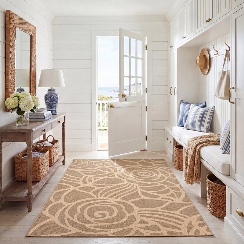 Tapis d'intérieur / extérieur Arneshia, Rectangle 5 pi 3 po x 7 pi 7 po