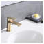 Robinet de lavabo à poignée simple brossé or, robinet de lavabo pour salle de bain en laiton massif