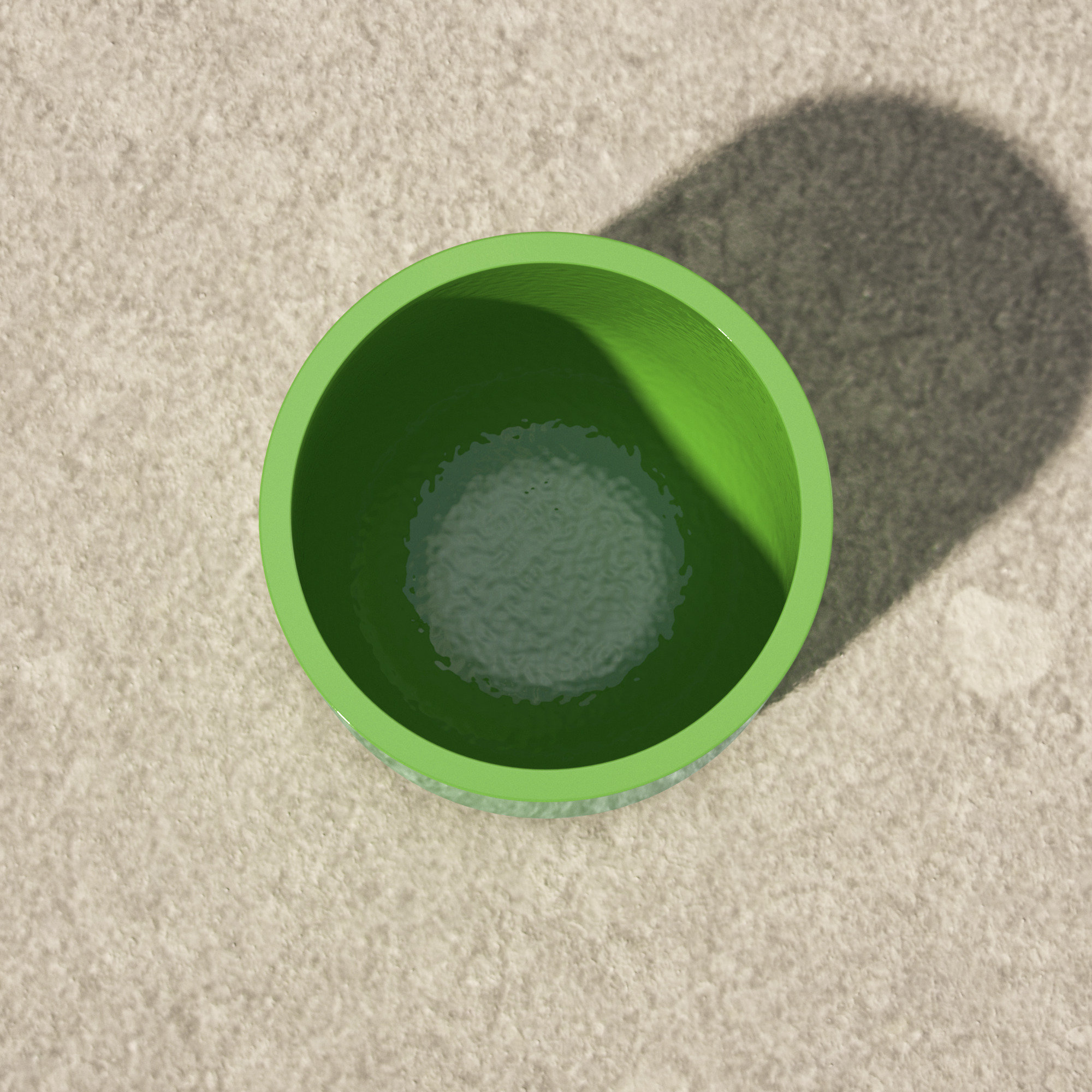 Steuben Pot Planter, 10.5" H x 9.5" W x 9.5" D, Green