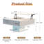 78x78x40 cm Square Lift Top Coffee Table with LED Lights, Hidden Storage-2066691774