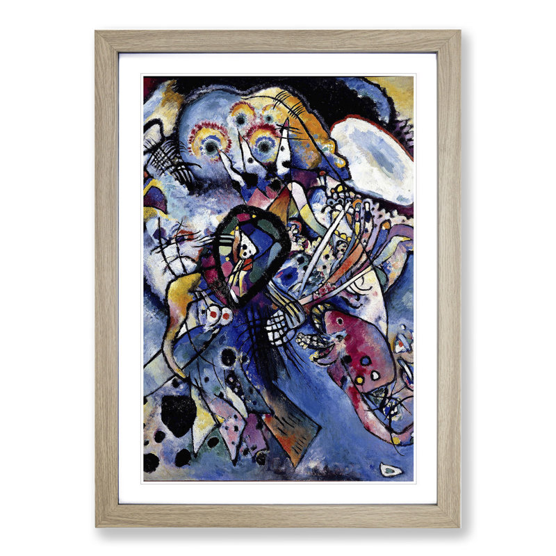Two Ovals by Wassily Kandinsky - Framed Print, 36cm H x 27cm W x 2cm D, Oak Framed