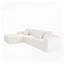 Siège modulaire modulaire pour canapé, canapé rembourré et compressé pour le salon, la chambre à coucher, un appartement, aucun assemblage requis, combinaison libre de 2 pièces, tissu en velours côtelé moelleux, blanc-329946728