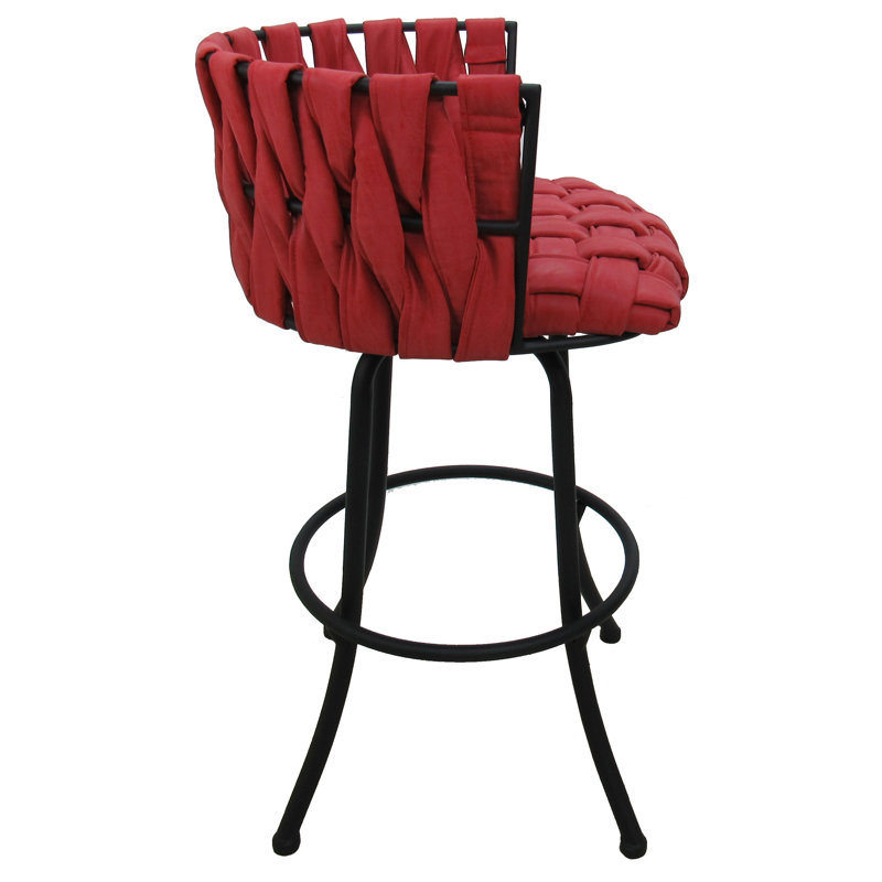 Ensemble de 3 tabourets de bar sur mesure Kirbo, Rouge, Très grand (siège d'une hauteur de 34 po), 3