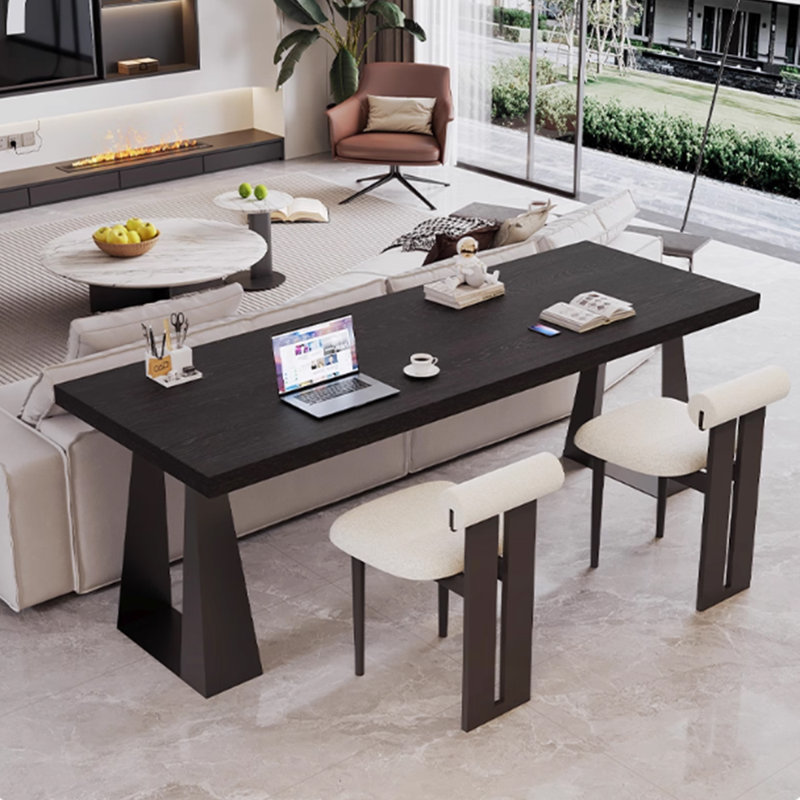 Bureau rectangulaire en pin noir 70,87 po, H 29,53 po x l 70,87 po x P 23,62 po