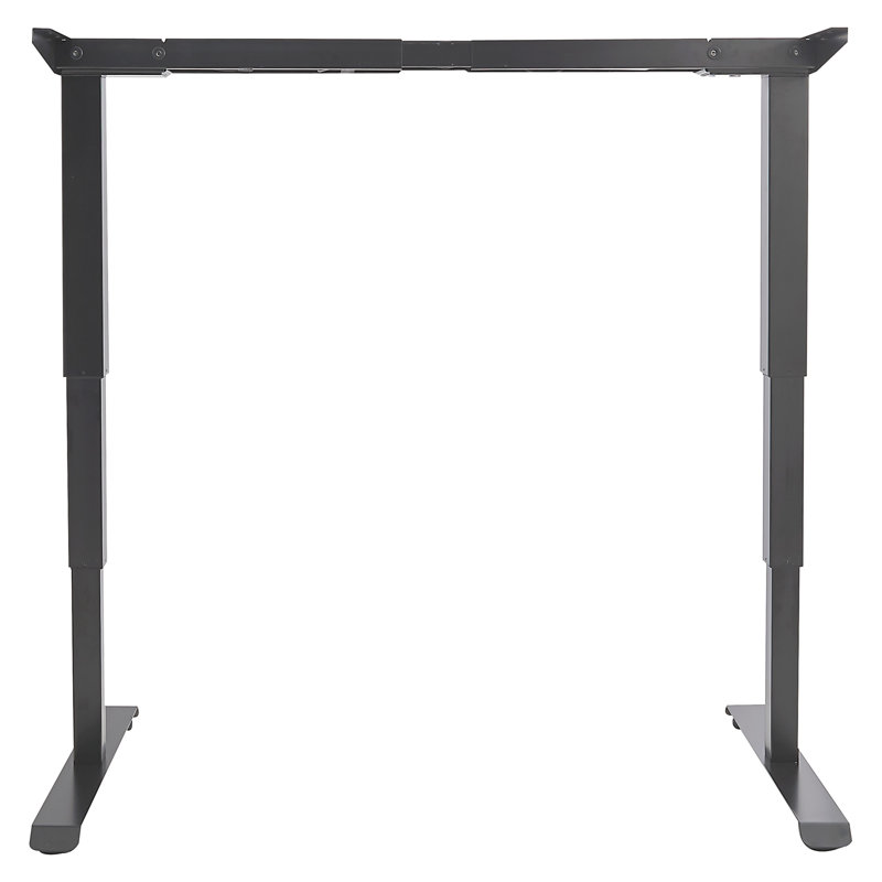 Black Steel 3-Stage Electric Height-Adjustable Table Base