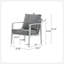 Méridienne moderne en aluminium avec détails de corde élégants et coussins moelleux pour les espaces polyvalents-1418323169