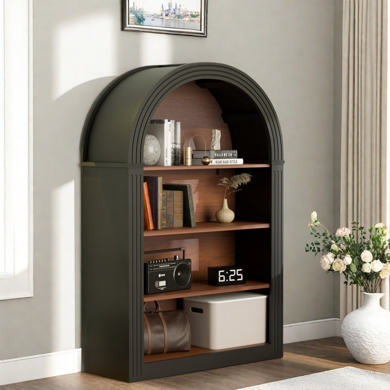 Bookcase With Wood Open Display