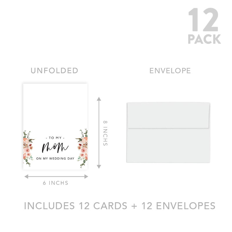 Carte de mariage floral nu