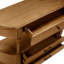 Console rétro en bois courbé avec 3 tiroirs, table d'entrée de 43 po avec tablette de rangement, canapé derrière le canapé avec pieds en bois massif pour le couloir du salon