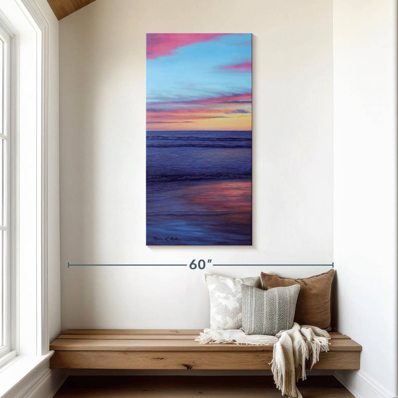 Seascapes, Californie, coucher de soleil, H 48 po x l 24 po