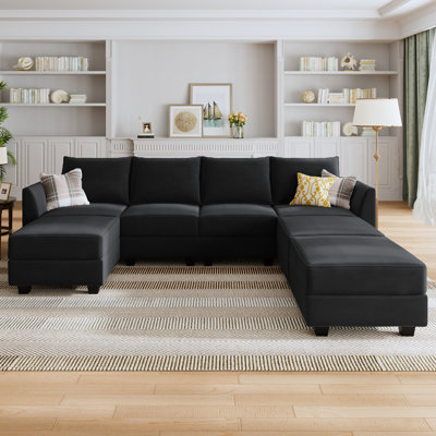 Canapé modulaire en velours en U Tremee pour le salon
