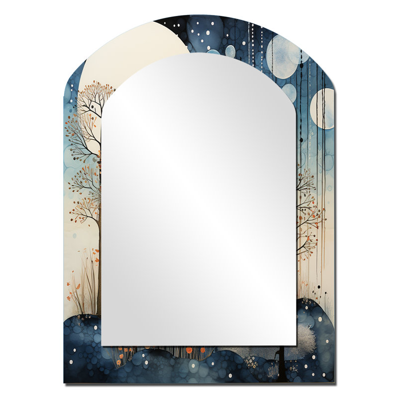 Miroir mural arche Japon Modern, 34 po x 25 po