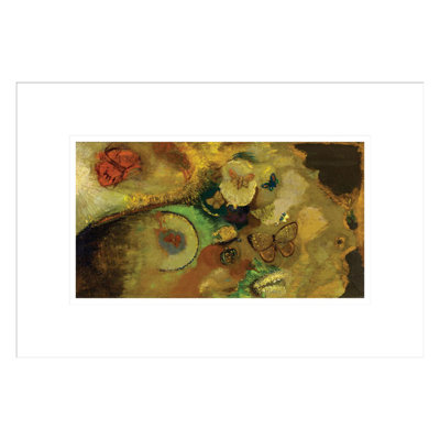«The Dream of Butterflies» par Odilon Redon, impression giclée sur cadre