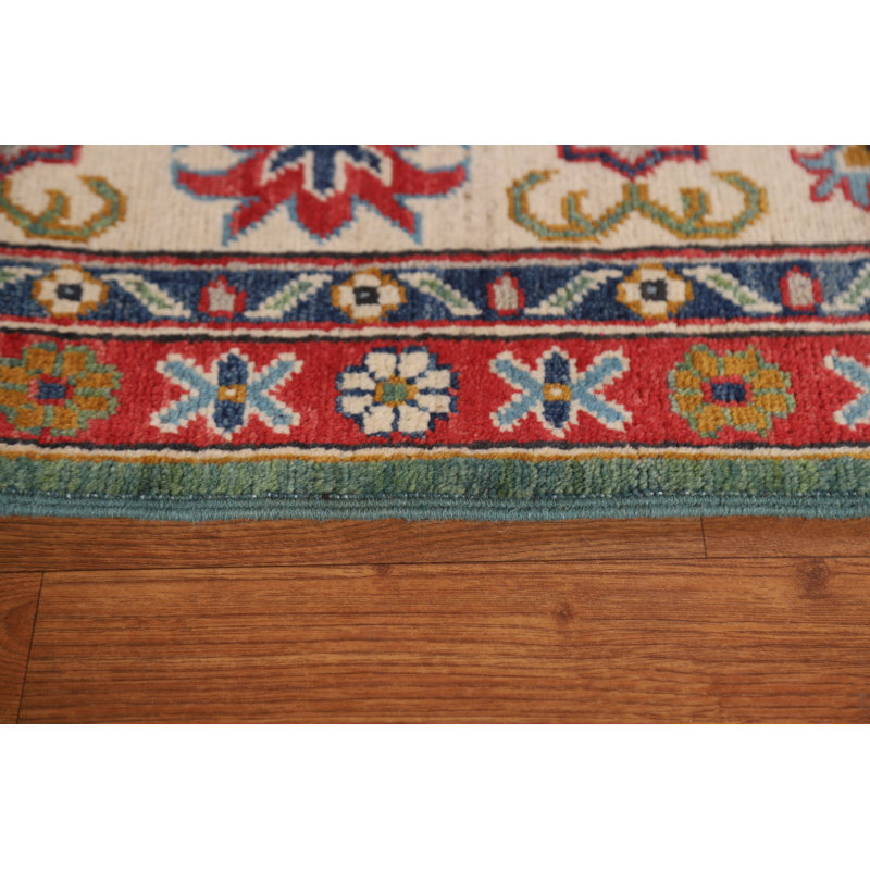 Tapis vert Kazak vert 7 x 10
