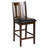 Chet Transitional Counter Height Dining Set with Espresso Finish & Black Upholstered Chairs – Seats 4