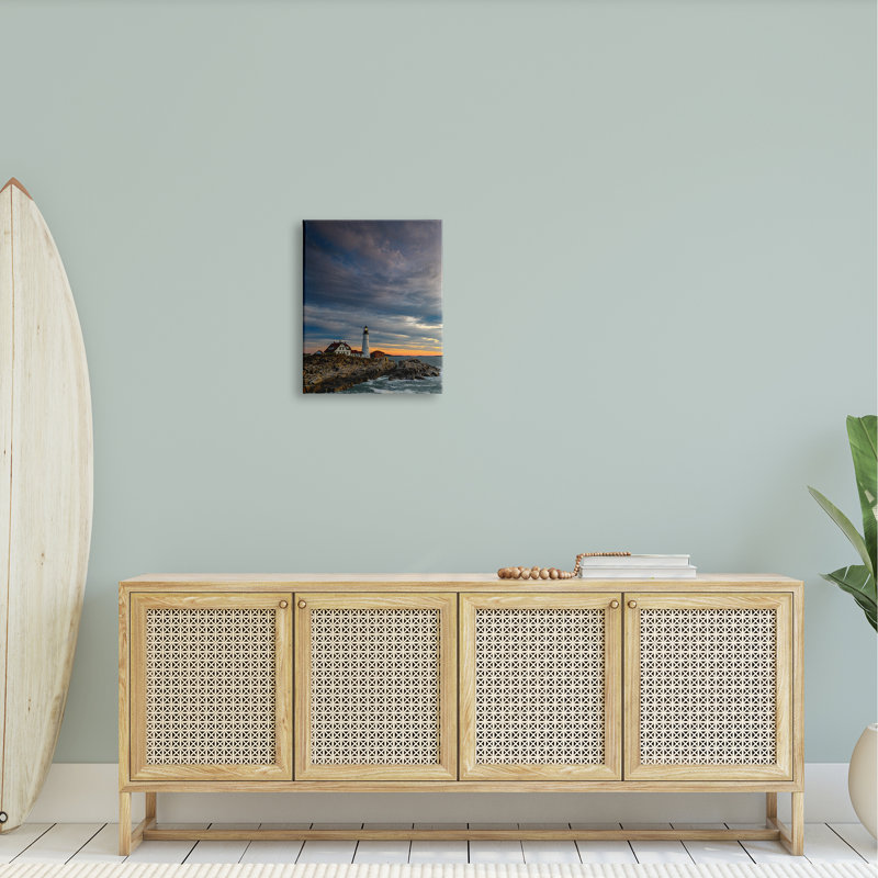 «Seaside Lighthouse Beacon Coast» par Rick Berk - photographie sur toile tendue, H 20 po x l 16 po x P 1,5 po