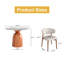 5 - Piece Kitchen Dining Table Set Farmhouse Round Pedestal (1 Table 4 Chairs)-1213789745-1213789750