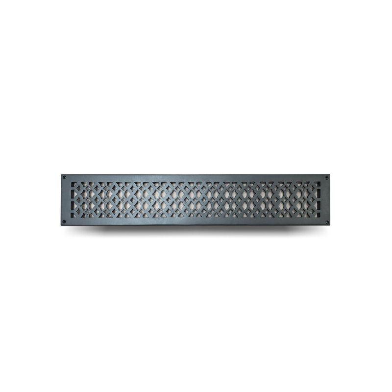 Grille murale en métal, Noir, 4 po x 30 po