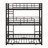 Solid Metal Triple Bunk Bed With Trundle Guardrail ,Ladder And Trundle-1042194501