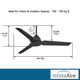 54" Java 3-Blade Propeller Ceiling Fan with Remote Control