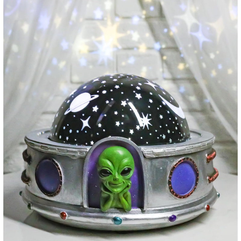 UFO Outer Space Celestial Moon and Stars Roswell Alien Projector Night Light