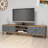 Modern TV Stand with Wall-Mount Option, Walnut & Chalcedony, 70.9 x 17.3 x 13.8 inches | 100% Melamine Coated Particle Board, Thickness: 0.7 inches | Multiple Shelves, Stylish Geometric Design, Durable Plastic Legs-1535905268