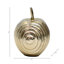Pomme décorative en aluminium Osiris avec décoration texturée pour la maison et le bureau, or 6 po.