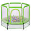 Trampoline pour tout-petits de 55 po avec filet de sécurité et balles, mini trampoline intérieur / extérieur pour enfants-126405072