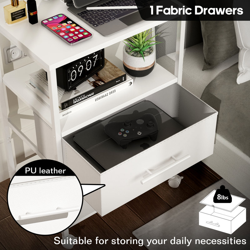 30cm W MDF Bedside Table
