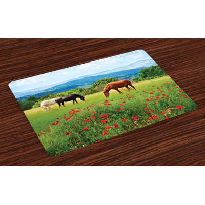 Ashton-Jaxen Horses Landscape Rural Scene Placemat