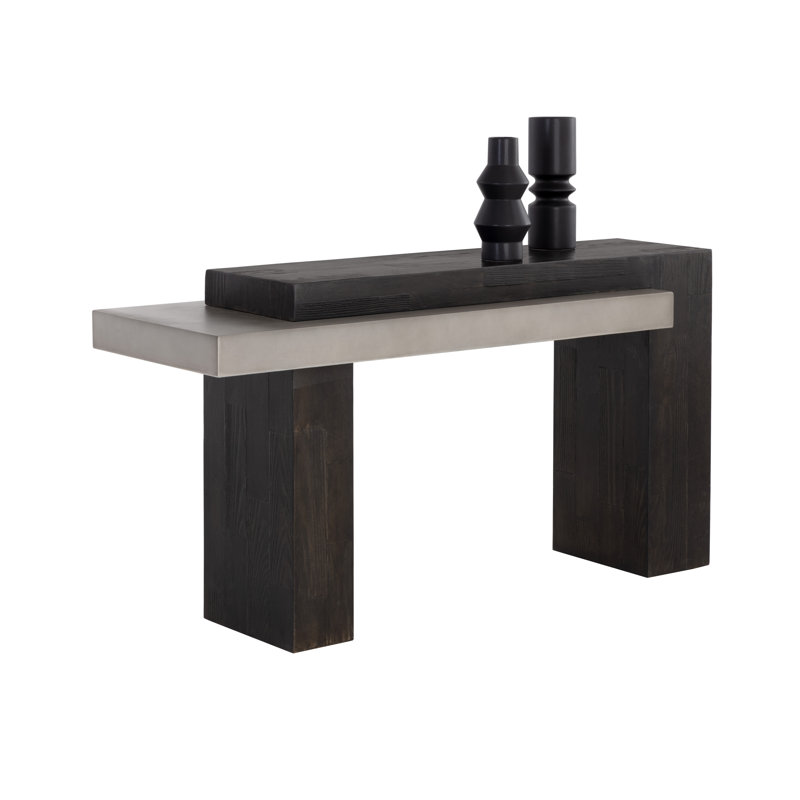 HERRIOT Outdoor Buffet & Console Table, White/Dark Brown