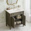 31" Bathroom Freestanding Vanity With Ceramic Sink, Soft-Close Doors & Adjustable Shelf-2045074196