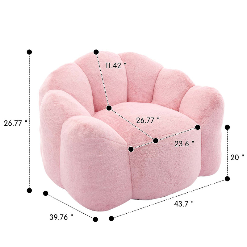Canapé à compression 39,76 po, Rose