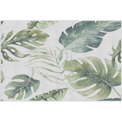 Amauriah Floral Vinyl Indoor / Outdoor Area Rug