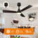 42 In. Smart Indoor Black Ceiling Fan With 3-colors Led Light And Dc Reversible Motor And Remote