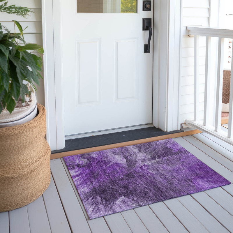 Tapis intérieur / extérieur Heffington avec envers antidérapant, Rectangle 1 pi 8 po x 2 pi 6 po