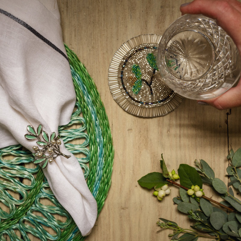 Mistletoe coasters