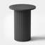 Fynlee 22"Tall Pedestal Wood Round End Table, Handcrafted Solid Wood Fluted Design-1916169853