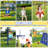 8-in-1 Kids Swing Set, Heavy-Duty Outdoor Backyard Playground Set with Slide, Basketball Hoop, Soccer Goal, Baby & Saucer Swings, Metal Playset for Children, Blue & Yellow