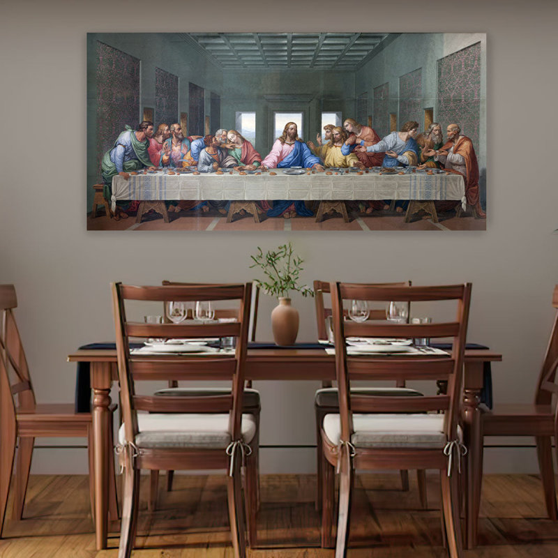 «Last Supper», art mural moderne en acrylique, H 47 po x l 32 po